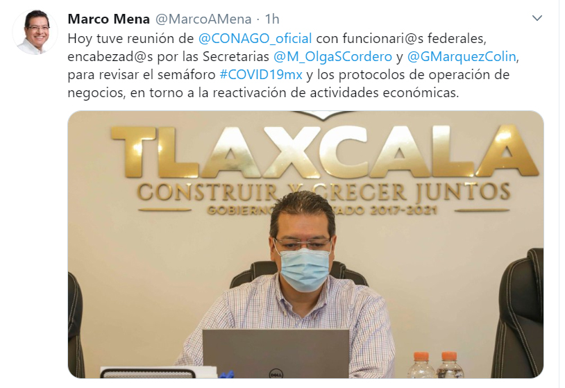 REVISA MARCO MENA CON FUNCIONARIOS FEDERALES  SEMÁFORO EPIDEMIOLÓGICO DE COVID-19
