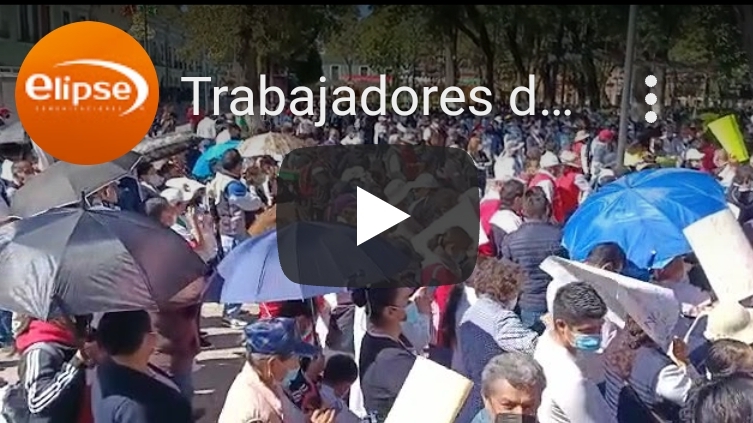 Trabajadores del sector salud se manifiestan frente a Palacio de Gobierno