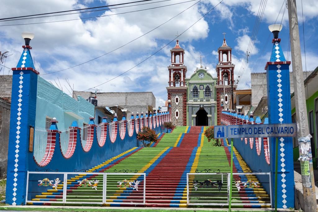 Templo del Calvario, la preciosa y colorida arquitectura de Ixtacuixtla.