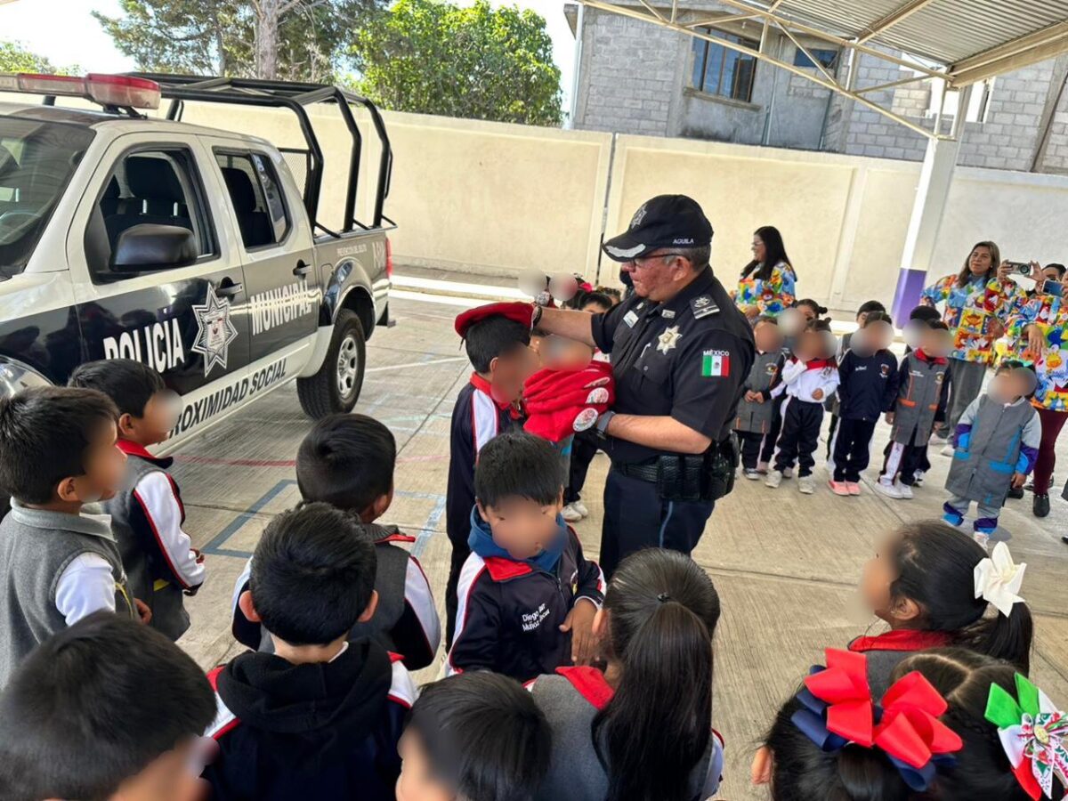 Promueve Policía de Chiautempan cultura de paz y sana convivencia en preescolar de Tetela