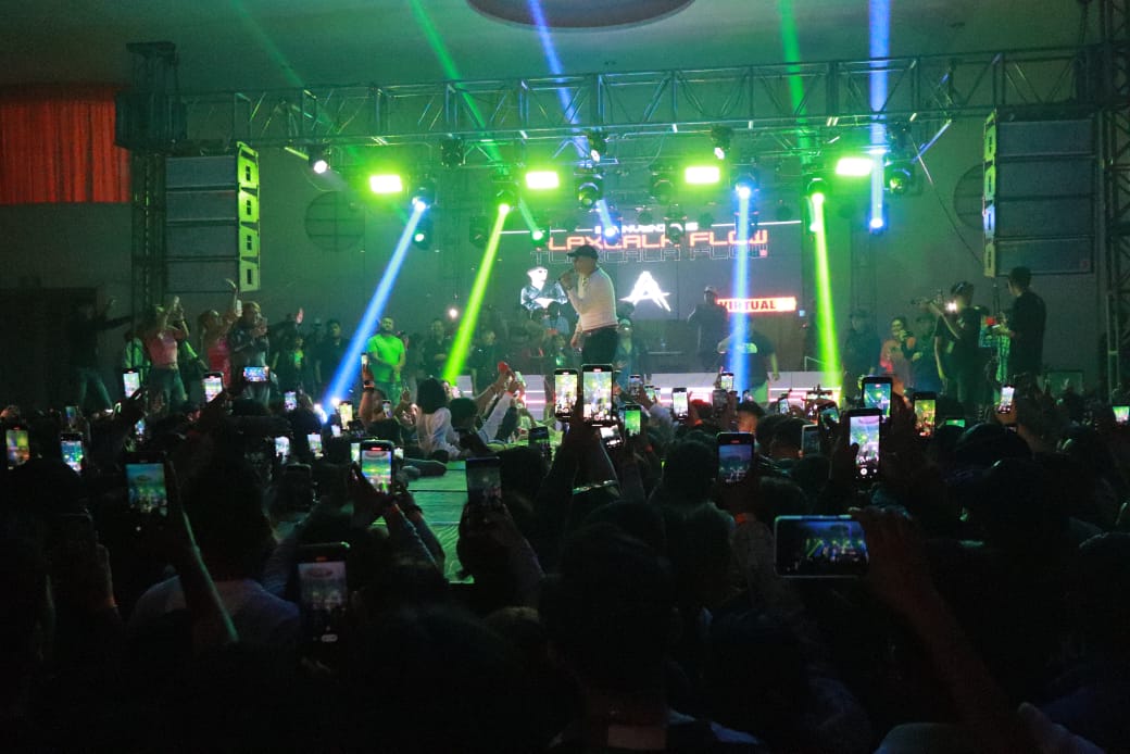 Dani Flow se presentó está tarde en un concierto que se llevó acabó en Santa Ana Chiautempan