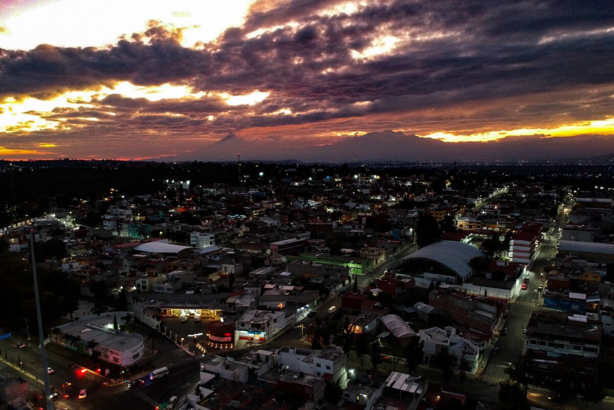 Así atardece hoy la ciudad de Tlaxcala