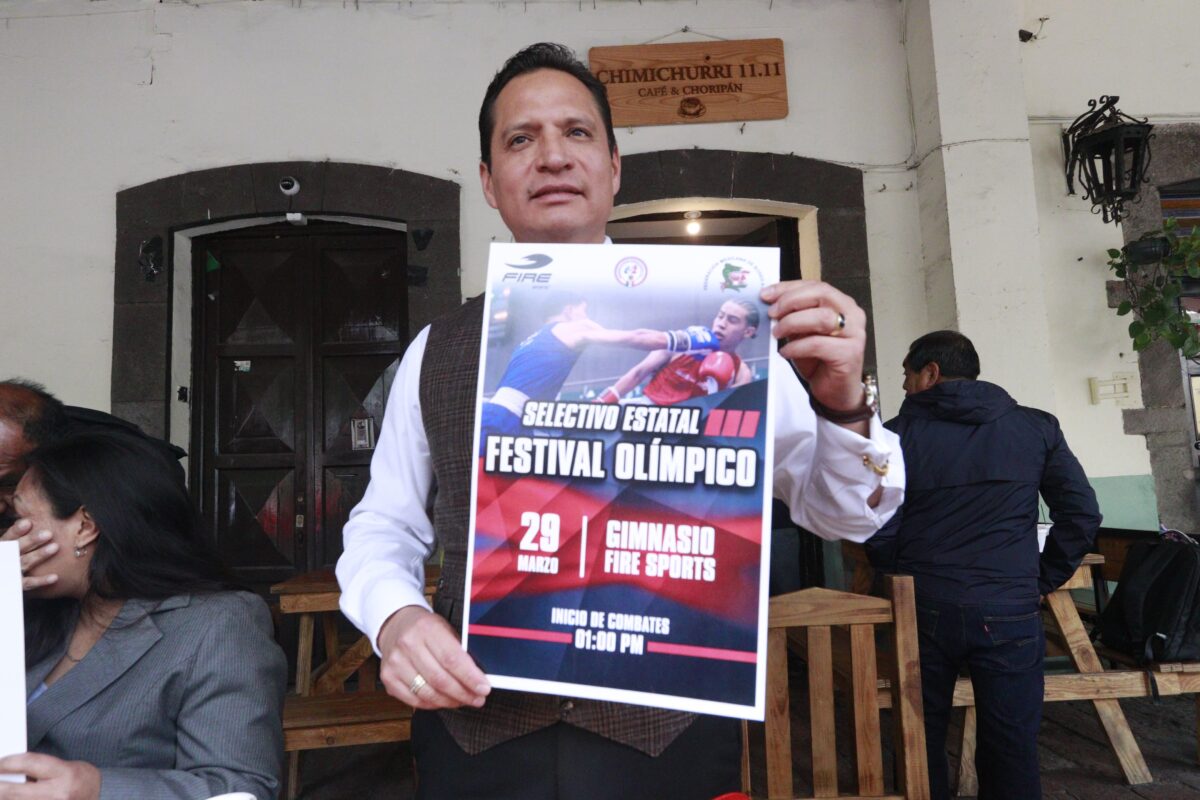 Luis Antonio Herrera, director de la empresa Firesports, ofreció una rueda de prensa para anunciar el Selectivo Estatal de Boxeo