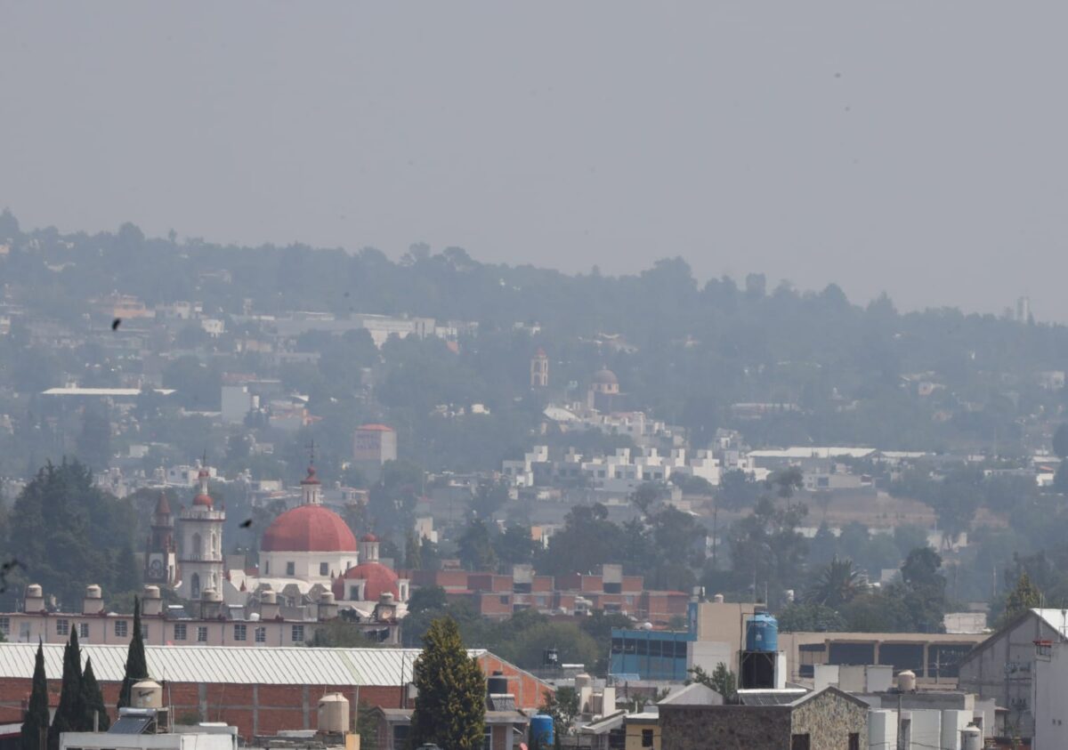 Aspecto que presenta el ambiente en las inmediaciones del municipio de #Chiautempan,