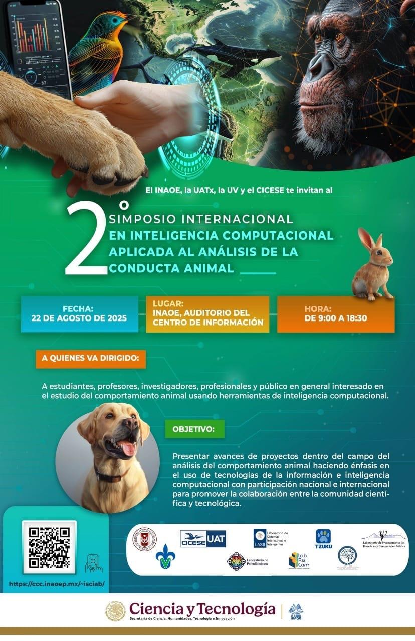 Invita CTBC-UATx a Segundo simposio internacional en     inteligencia computacional aplicada al análisis de la conducta animal