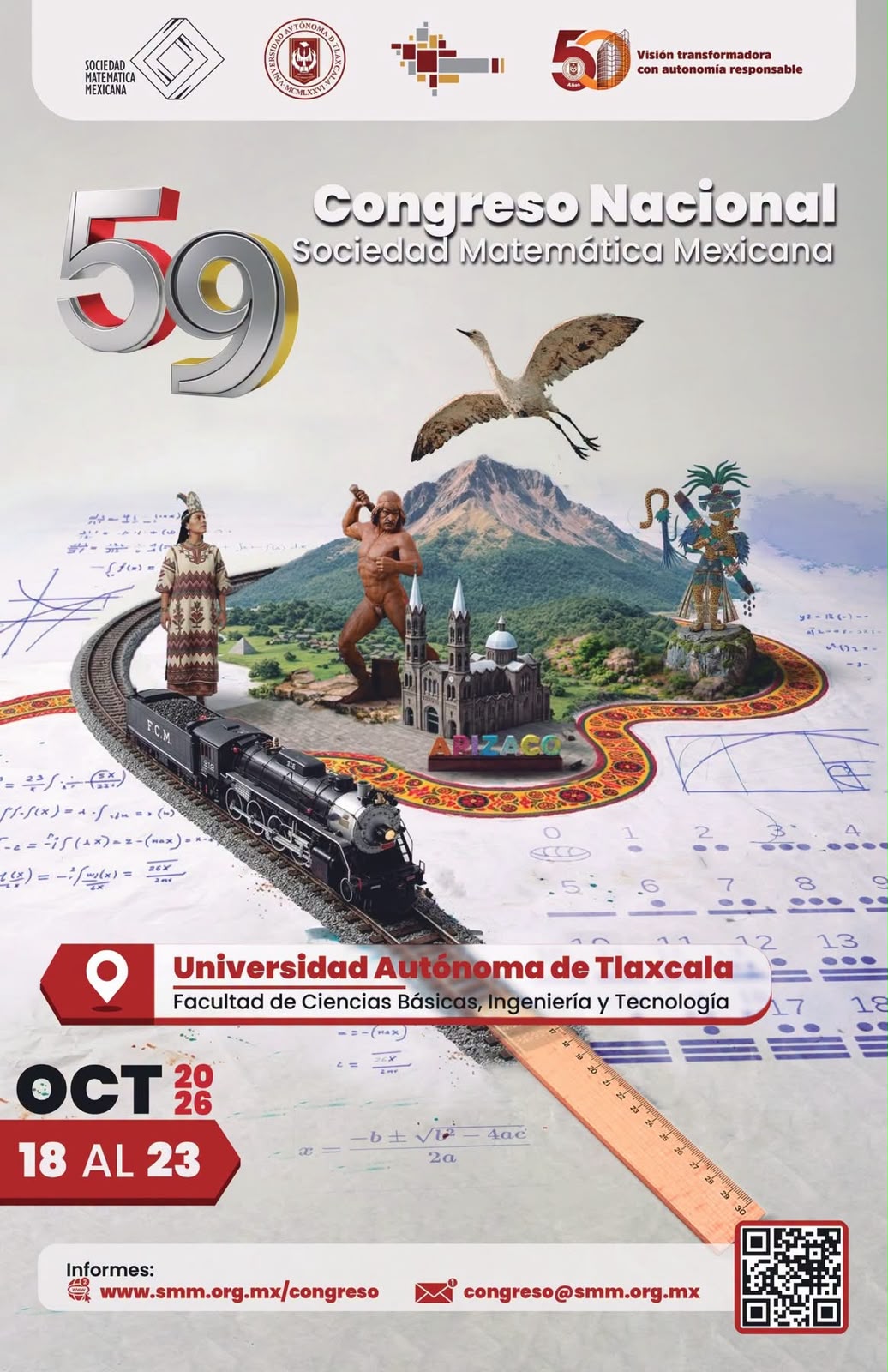 FCBIyT-UATx será sede del 59º Congreso Nacional de la Sociedad Matemática Mexicana