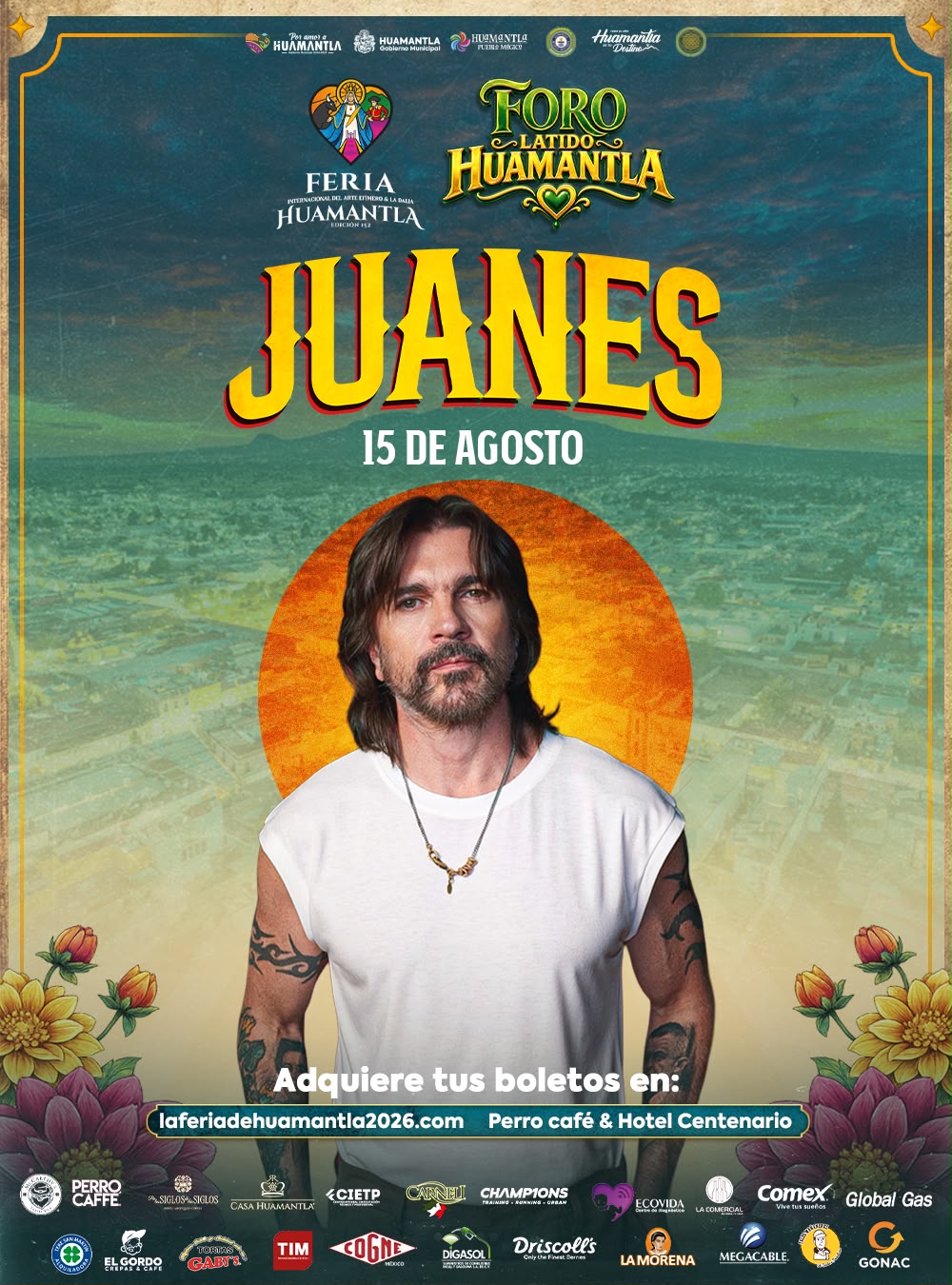 HOY: JUANES SE PRESENTA EN HUAMANTLA