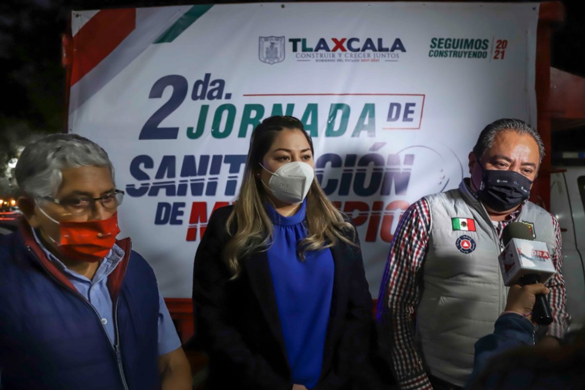 Realizan Ayuntamiento de Tlaxcala y CEPC Segunda Jornada de Sanitización en la capital