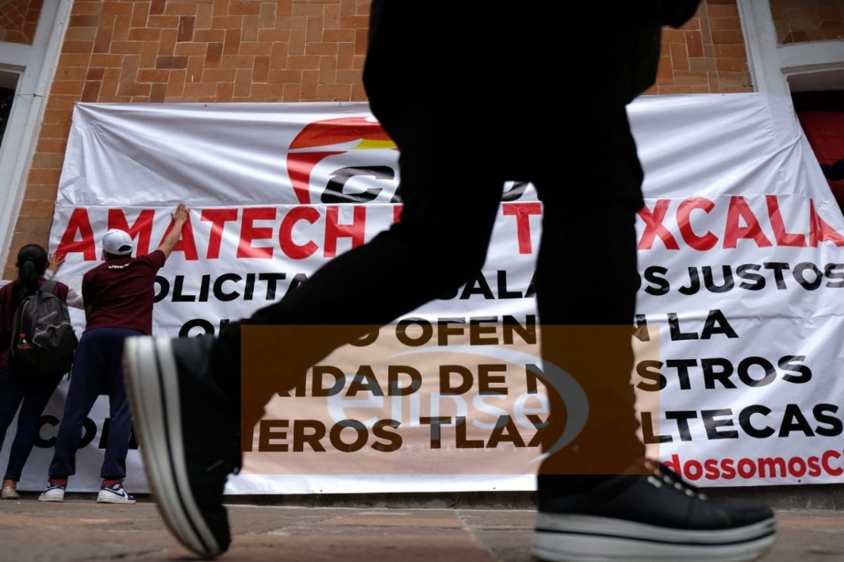 Al cumplirse el cuatro dia de su huelga, empleados de AMATECHmarcha en capital del estado.