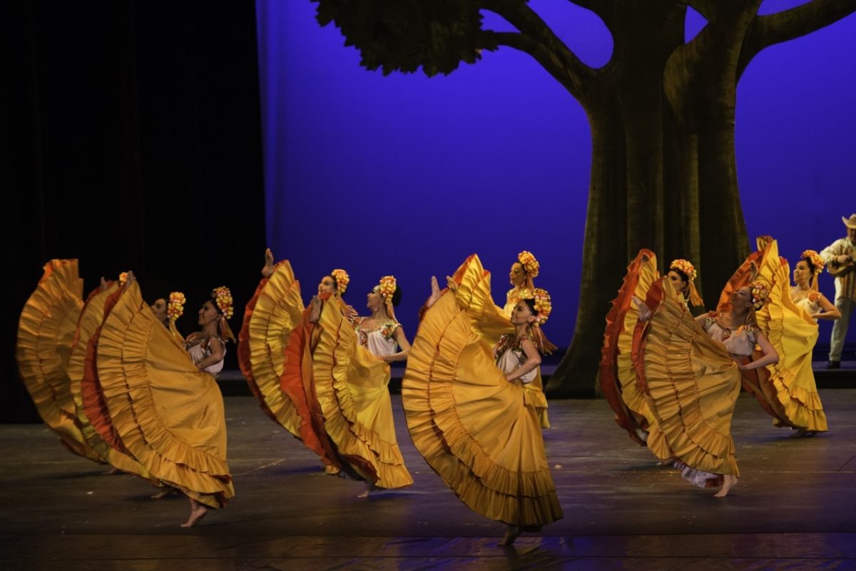 El Ballet Folklórico de México de Amalia Hernández participa en el Convite Cultural en la sede de la Secretaría de Cultura, en Tlaxcala 