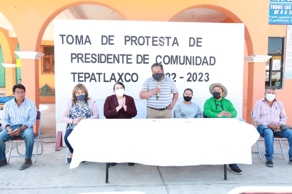 Toma protesta presidente de comunidad de Tepatlaxco en Chiautempan