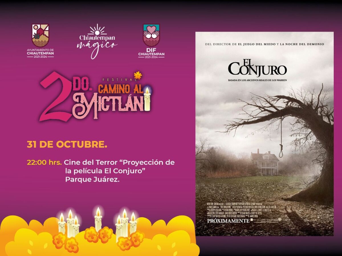 Hoy, 31 de octubre, cine de terror con la proyección “El Conjuro” en Chiautempan