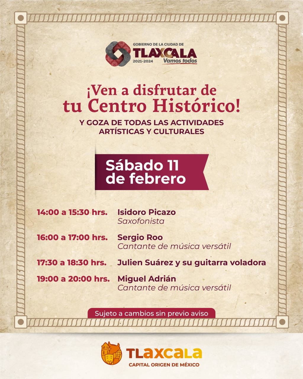 Cultura, arte y tradiciones de Tlaxcala Capital se promueven cada fin de semana