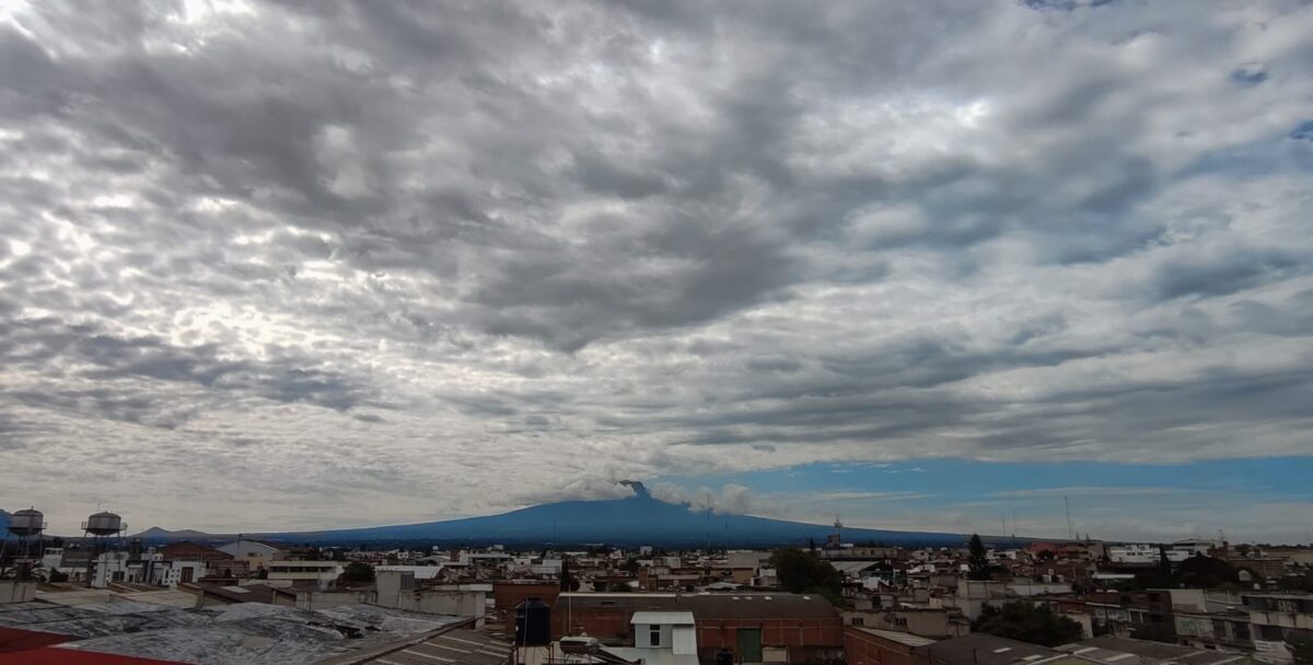 El estado de Tlaxcala presenta está tarde un cielo nublado y un pronóstico del clima
