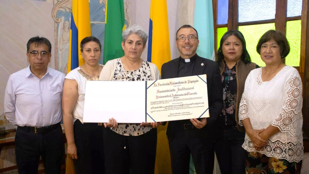 UATx recibe reconocimiento de la Fundación Universitaria de Popayán por fortalecer la cooperación internacional